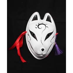 Maska plastikowa na cosplay - japoński lis Inari czarna - outlet