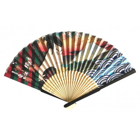 Wachlarz składany bambusowy kabuki Fuji