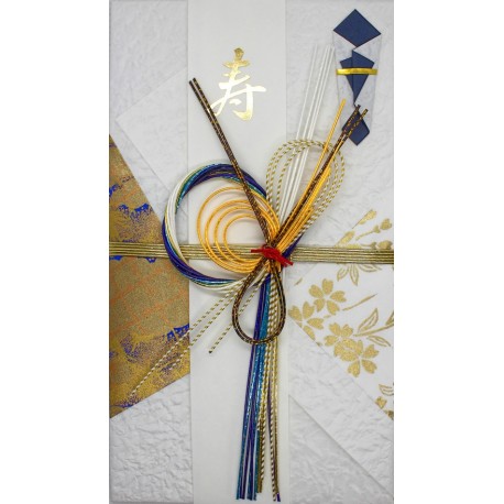 Japońska kartka okolicznościowa (złoto-granatowa)