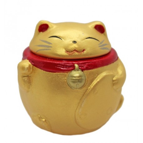 Ceramiczna figurka kotek maneki neko złoty