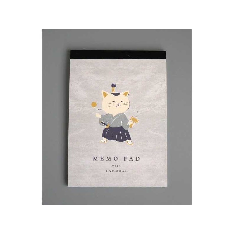 Notes memo kot-samuraj A6 50 kartek