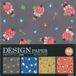 Papier do origami yokai demony 48 szt.