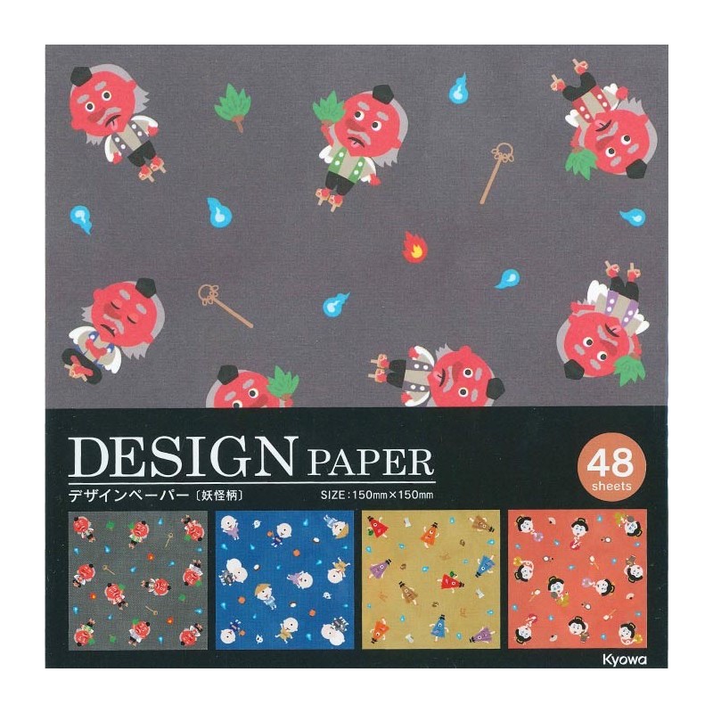Papier do origami yokai demony 48 szt.