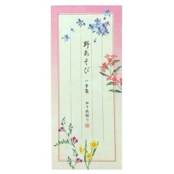 Notes japoński podłużny kwiaty