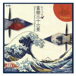 Papier do origami ukiyoe 46 szt. do żurawi